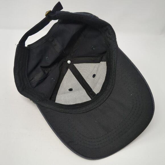 Unbranded Slideback Hat Black One Size Adjustable Vented Holes 6 Panel Blank - Picture 6 of 7
